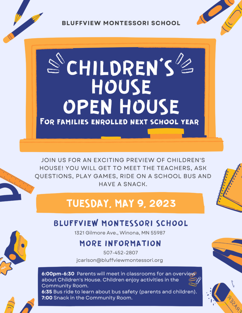 Childrens House Event Flyer 1 1 - Bluffview Montessori School