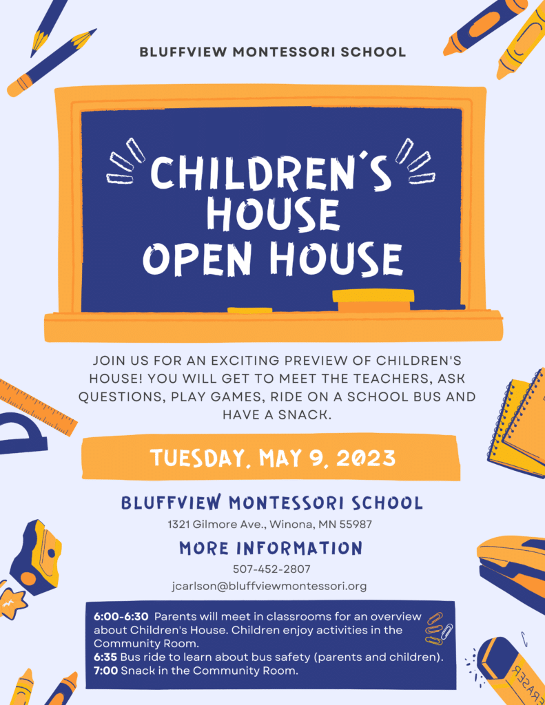Childrens House Event Flyer - Bluffview Montessori School