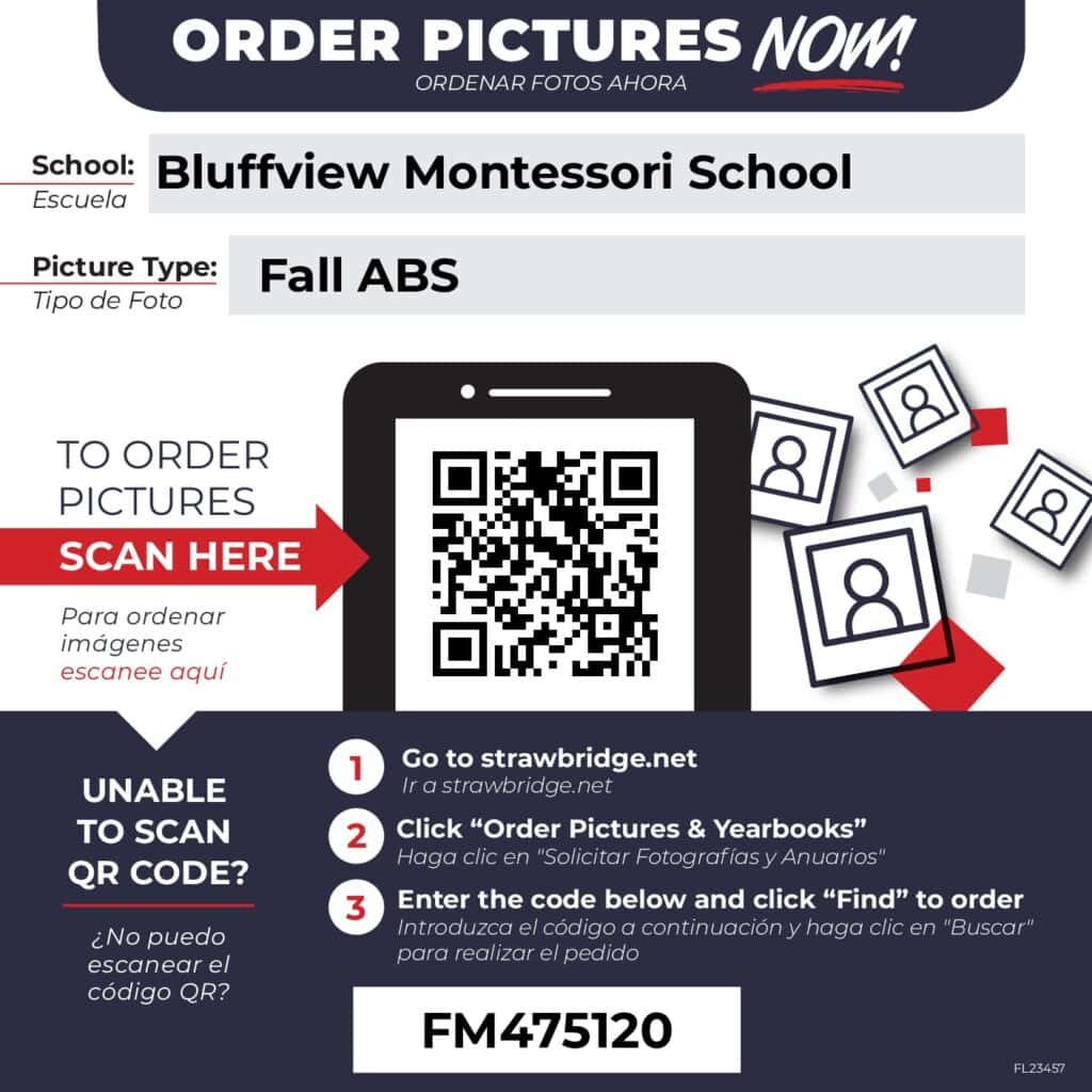 Picture Retake Day Qr Code Online Order Directions Pdf - Bluffview Montessori School