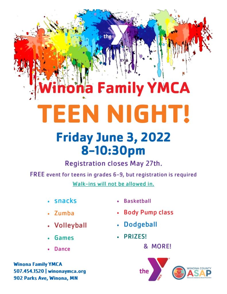 Teen Night Flyer - Bluffview Montessori School