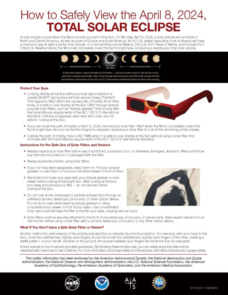 Eng 2024 Eclipse Safety Sheet Page 001 - Bluffview Montessori School