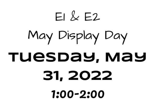 May Display Reminder Page 2 - Bluffview Montessori School