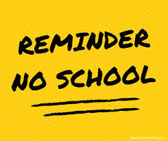 No School Reminder - Bluffview Montessori School
